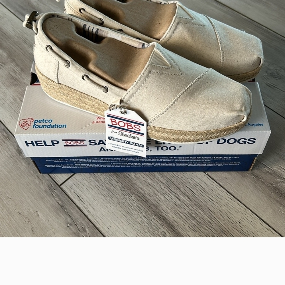 BOBS from Skechers Cream Platform Shoes